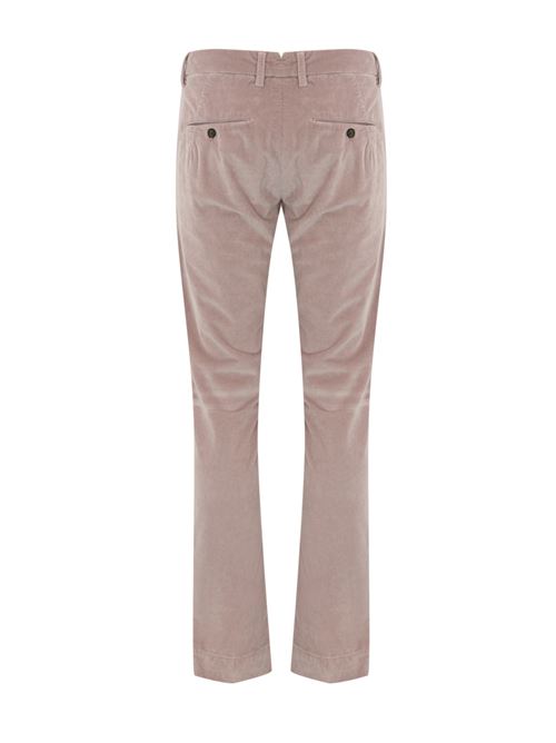 Pantalone Mantova in cotone di velluto rosa polvere HAND PICKED | MANTOVA 02077536